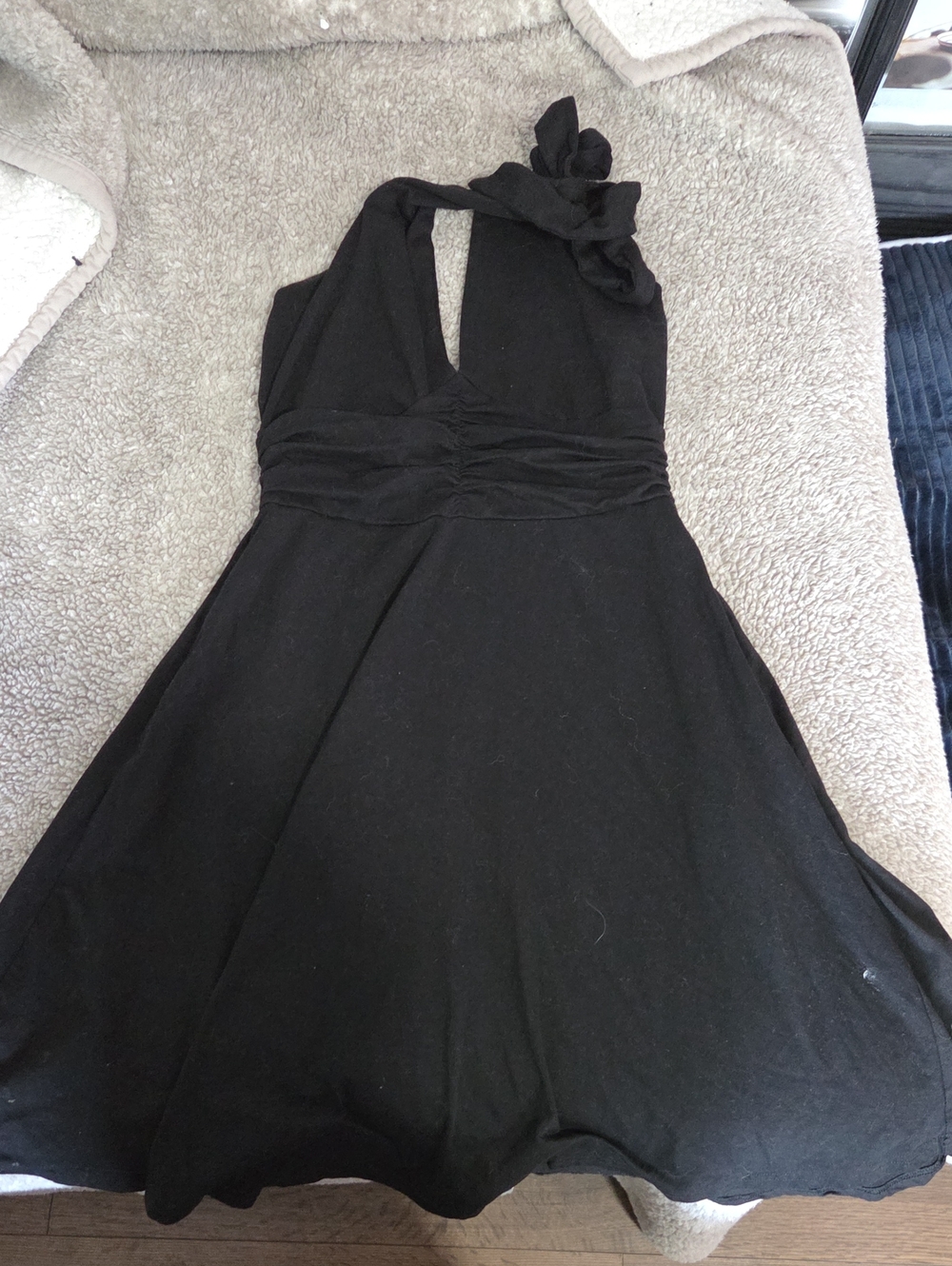Black One-Shoulder Fit & Flare Dress